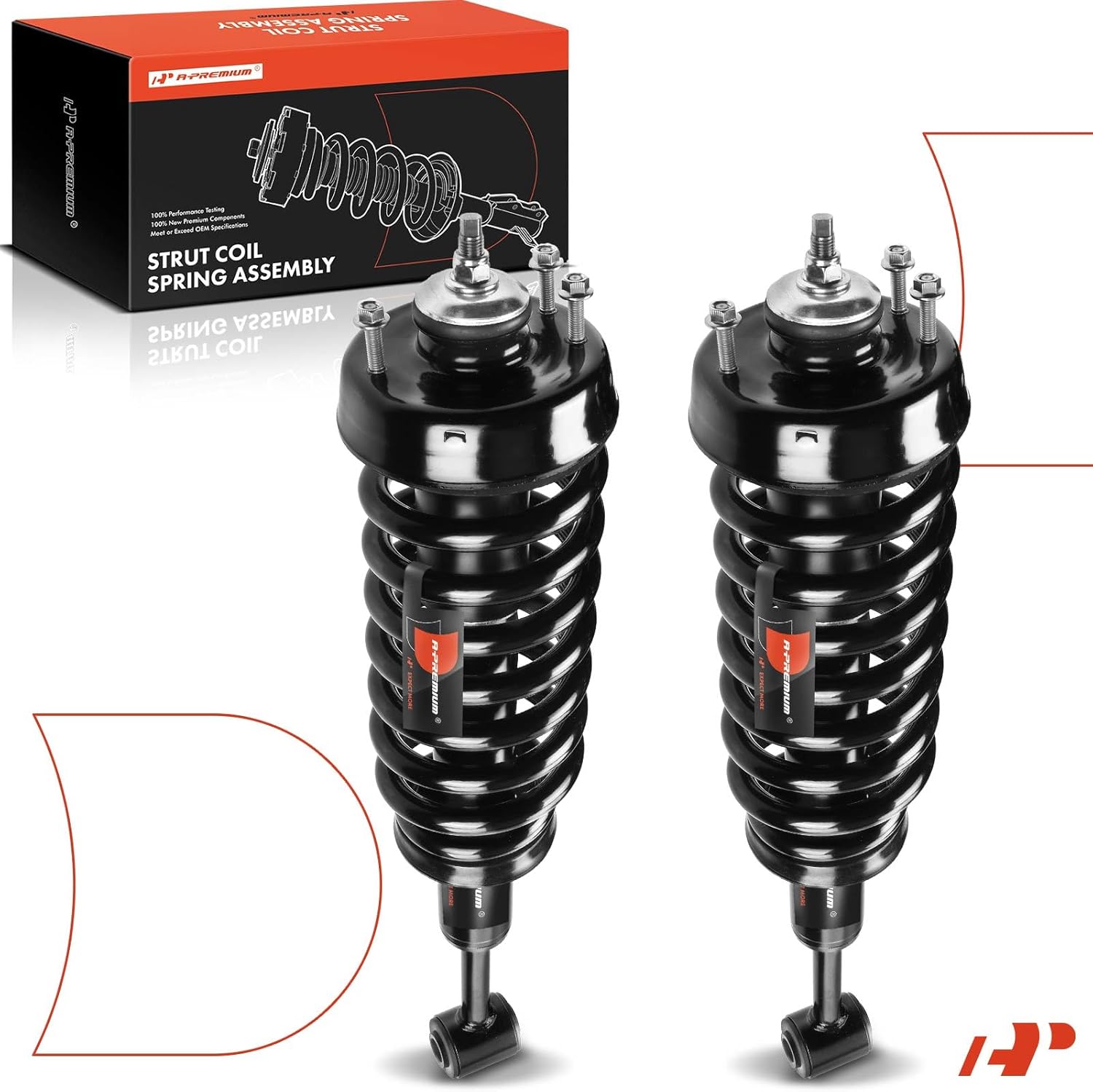 A-Premium Front Struts Compatible with Ford Explorer Sport Trac [4WD/AWD] 2007-2010 - 2x Replacement Suspension Complete Strut Assembly Shock with Coil Spring