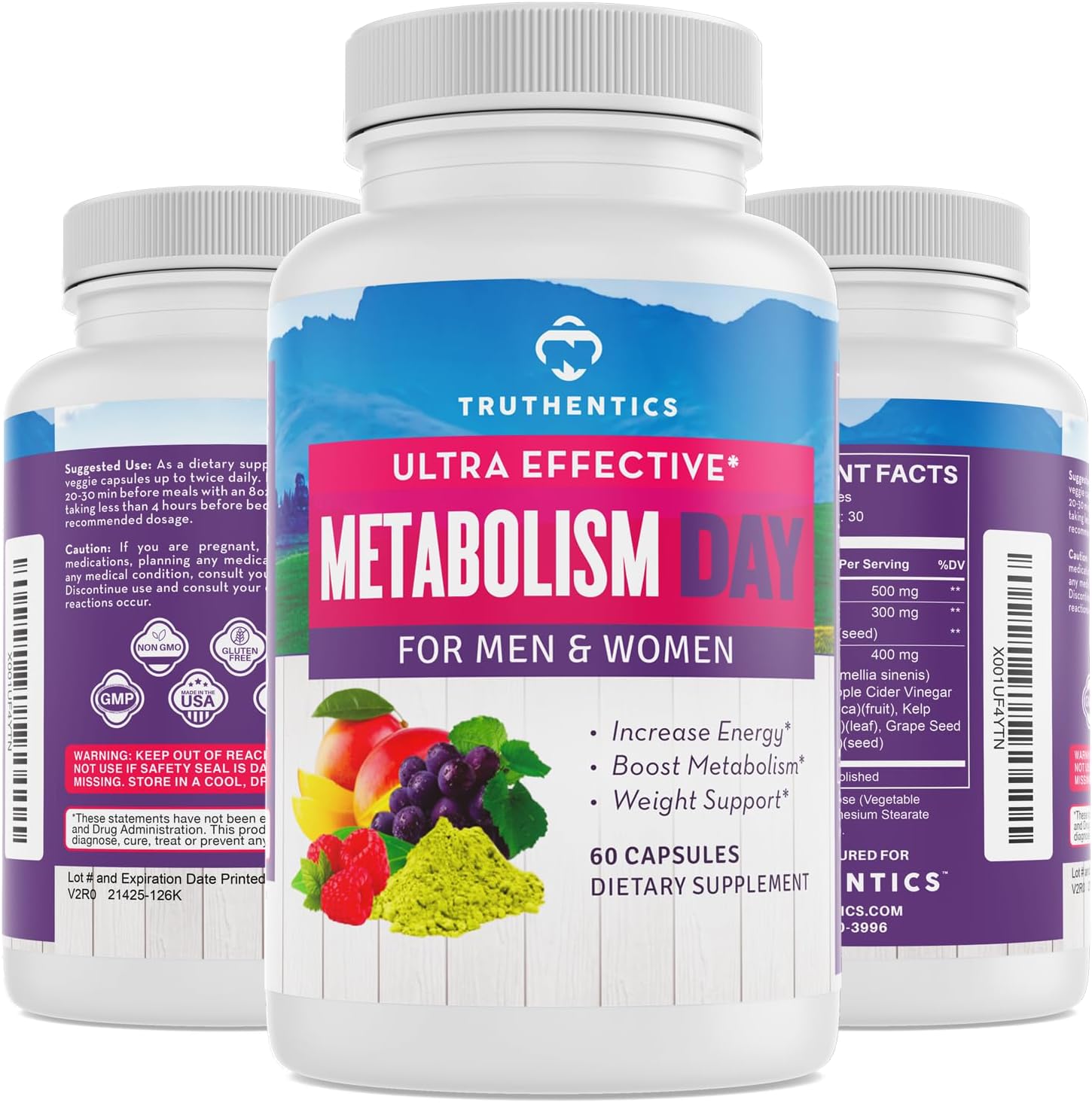 Metabolism Booster Weight Loss Supplement | Best Fat Burner & Carb Blocker | Appetite Suppressant | Energy Booster | Natural Stimulant-free Weight Loss Support Pills For Women And Men | Truthentics
