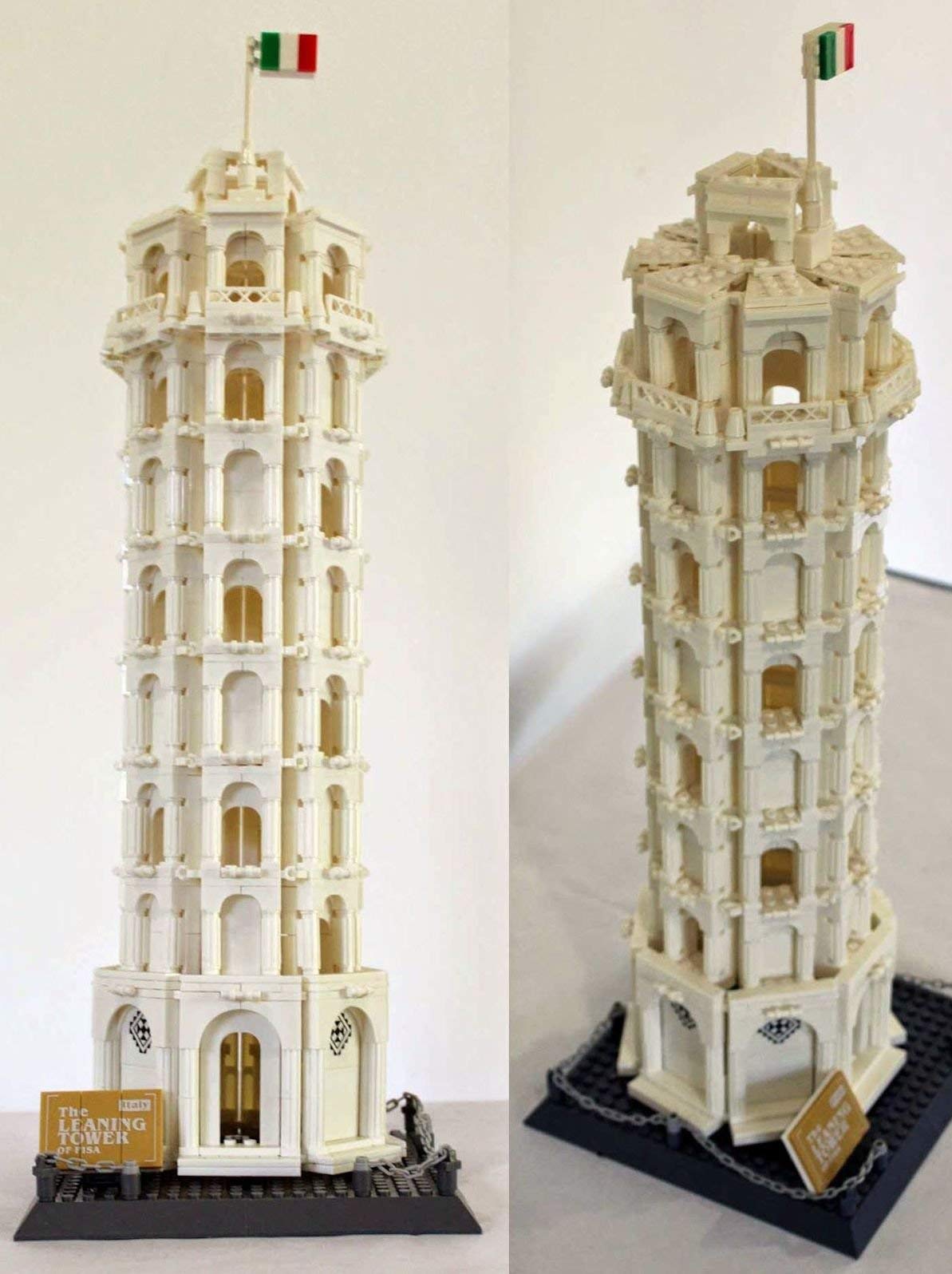 WANGE Torre de Pisa Modelo arquitectónico para Montaje con Bloques de construcción