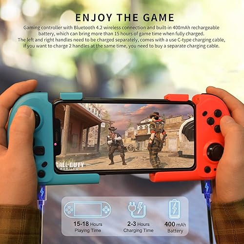 Miniatura 4 de arVin Phone Game Controller for iPhone iOS Android with Magnetic Storage, Mini Pocket Size Gamepad for iPhone 151413, Samsung Galaxy 232221, TCL,