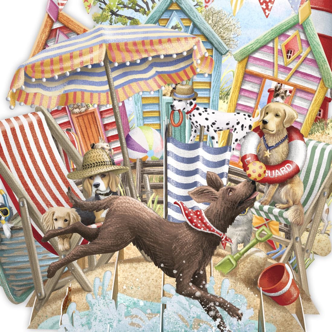 Paper D'art - At the Beach! - Top of the World Pop Up Greetings Card, Multicoloured - Image 3