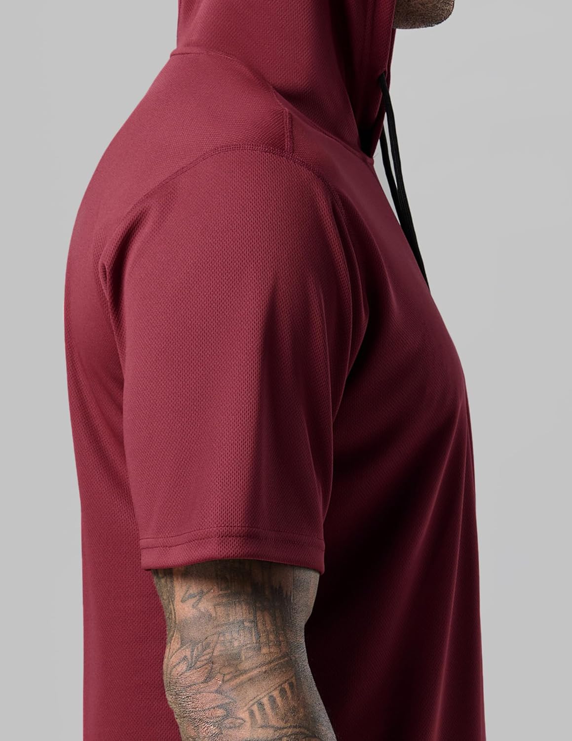 3 Pack: Men's Lightweight Short Sleeve Workout Hoodies, Athletic Dry Fit Hooded T Shirts for Gym Running
