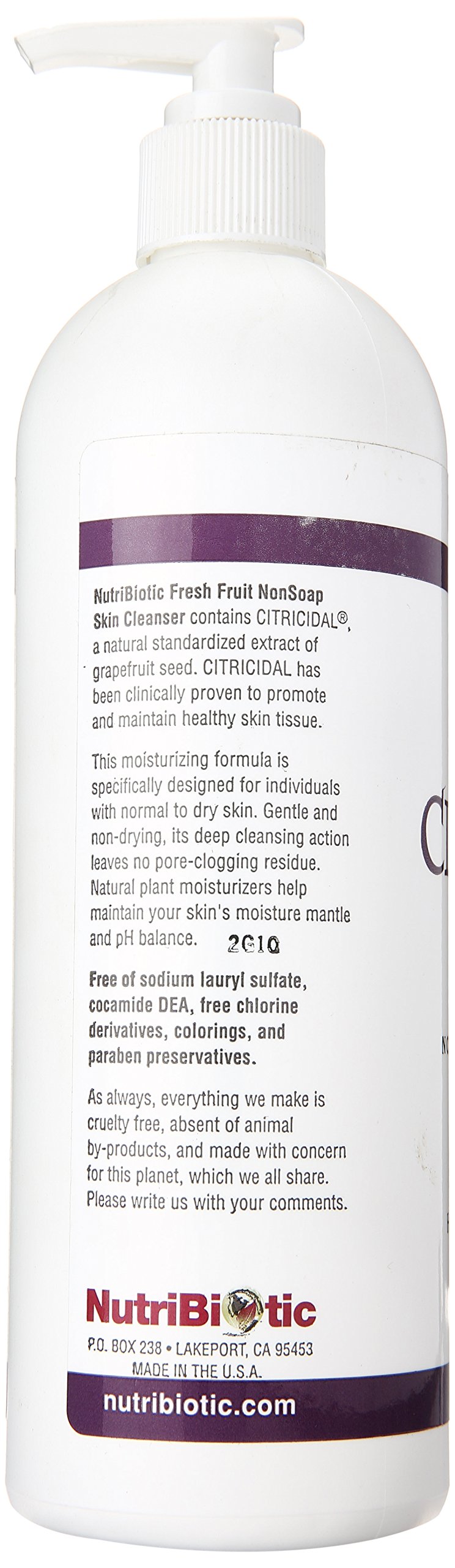Nutribiotic Nonsoap Skin Cleanser, Fresh Fruit, 16 Fluid Ounce