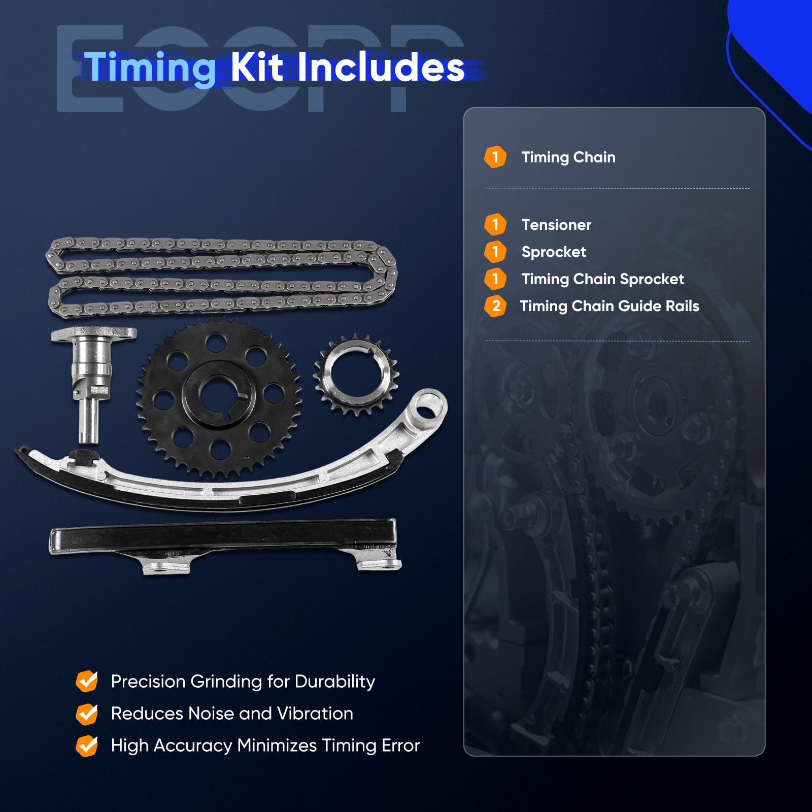 Amazon.com: ECCPP Engine Timing Chain Kit Fits for Toyota Land