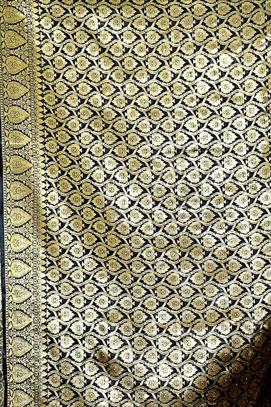 Women's Taffeta Silk Banarasi Cotton Silk Woman's Dupatta Scarf Shawl Wrap Soft Indian Bridal Wedding(027)4