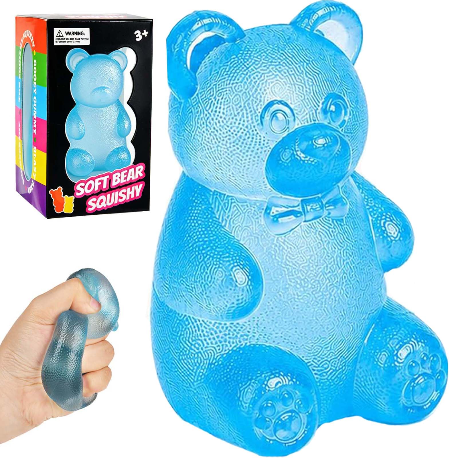 Gummy Bear Squishy Toys, Squishy Stress Balls Fidget Toys, Squeeze Squishies Slow Rising Sensory Ball Stress Anxiety Relief Toys for Adults Kids, Birthday Gifts Party Favors
