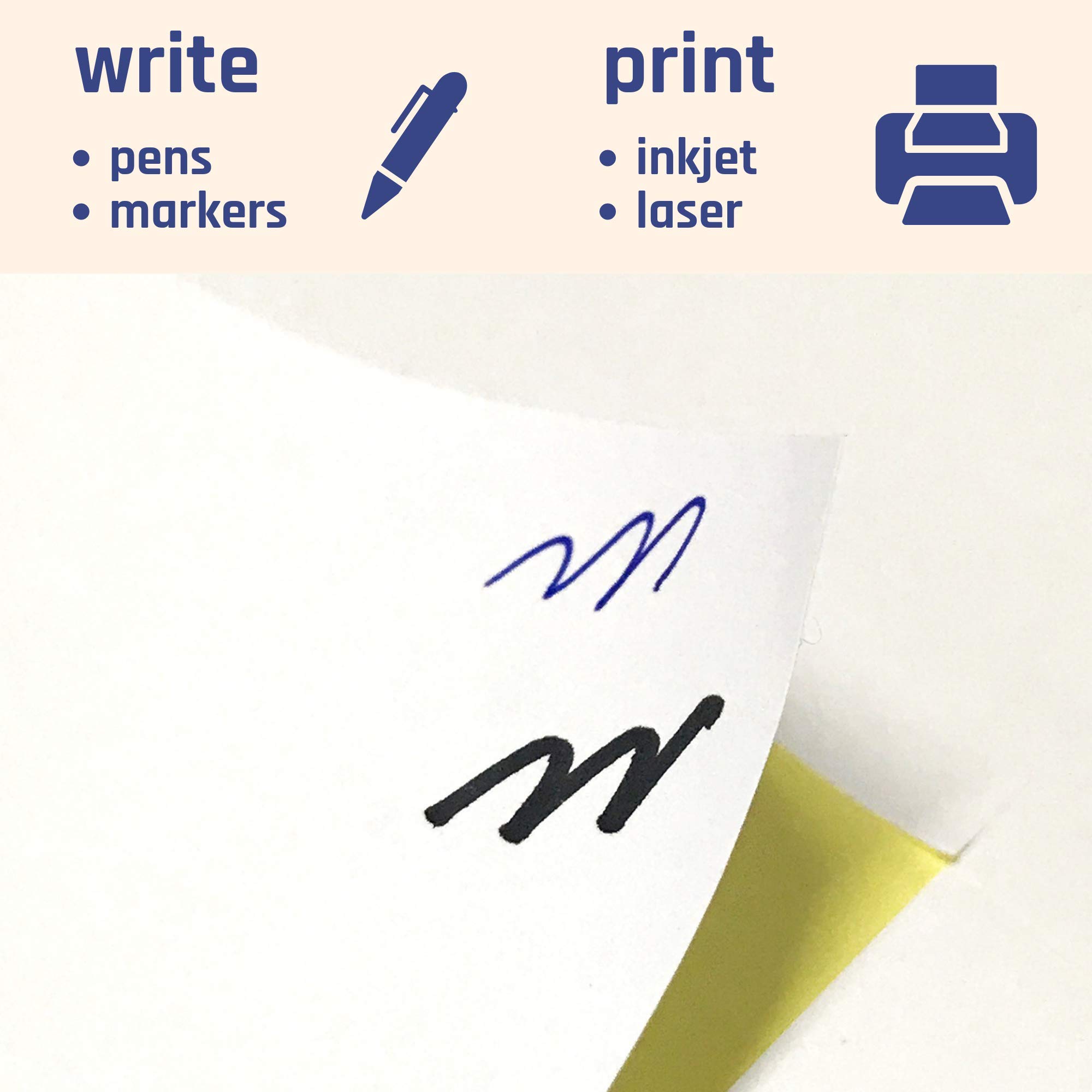 Etichetta adesiva rotonda bianca opaca da 1", stampa laser/inkjet - Formato lettera, 200 fogli