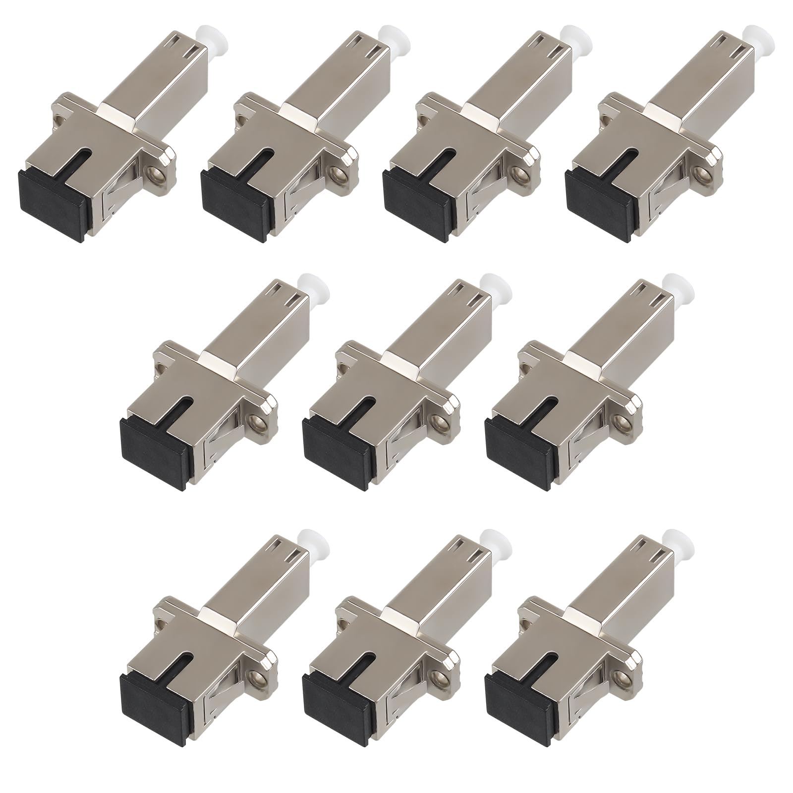 Lot de 10 adaptateurs fibre optique hybride SC vers LC UPC monomode