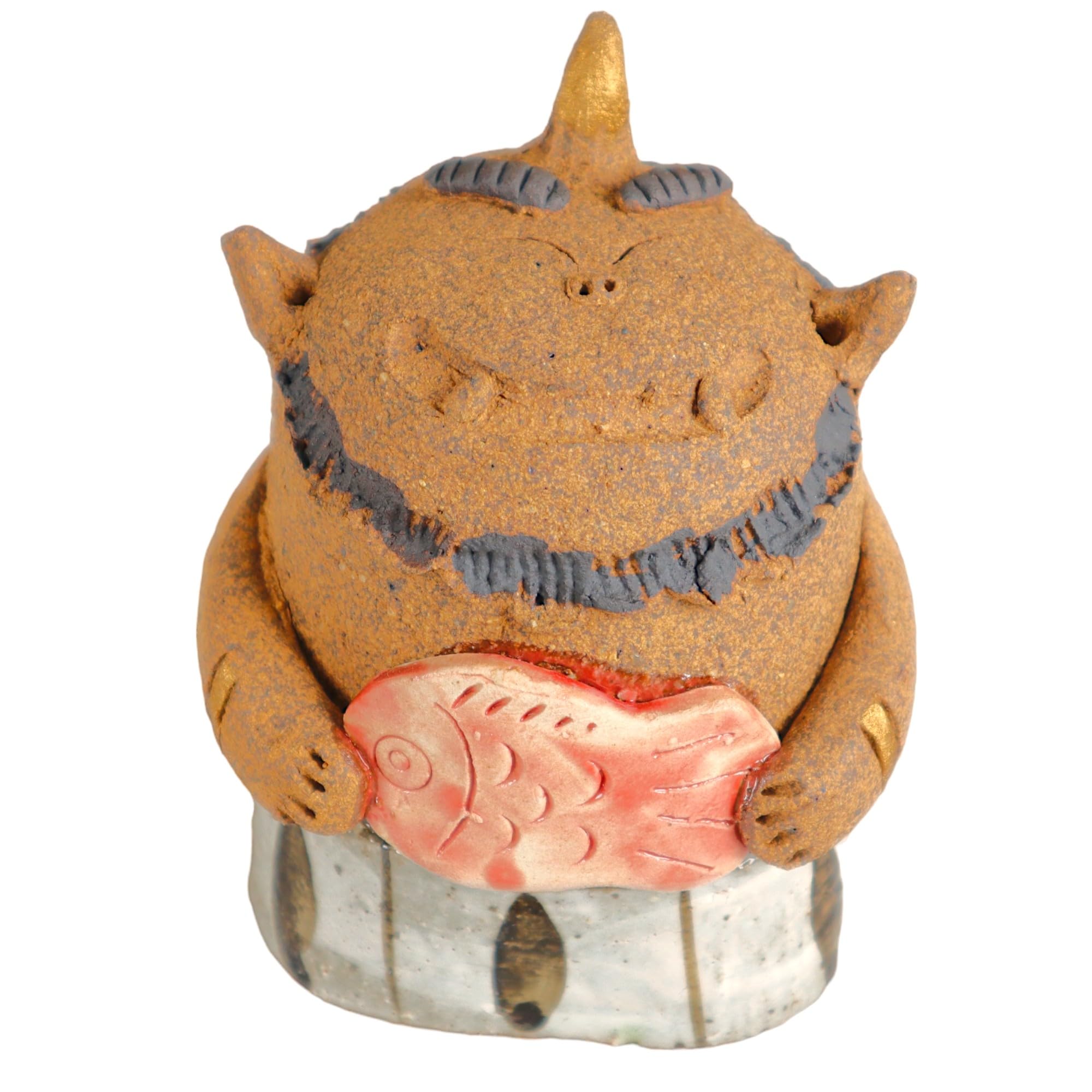 Amazon.co.jp: 節分 鬼 ペア 笑う門には福来たる 人形師の手造り置物