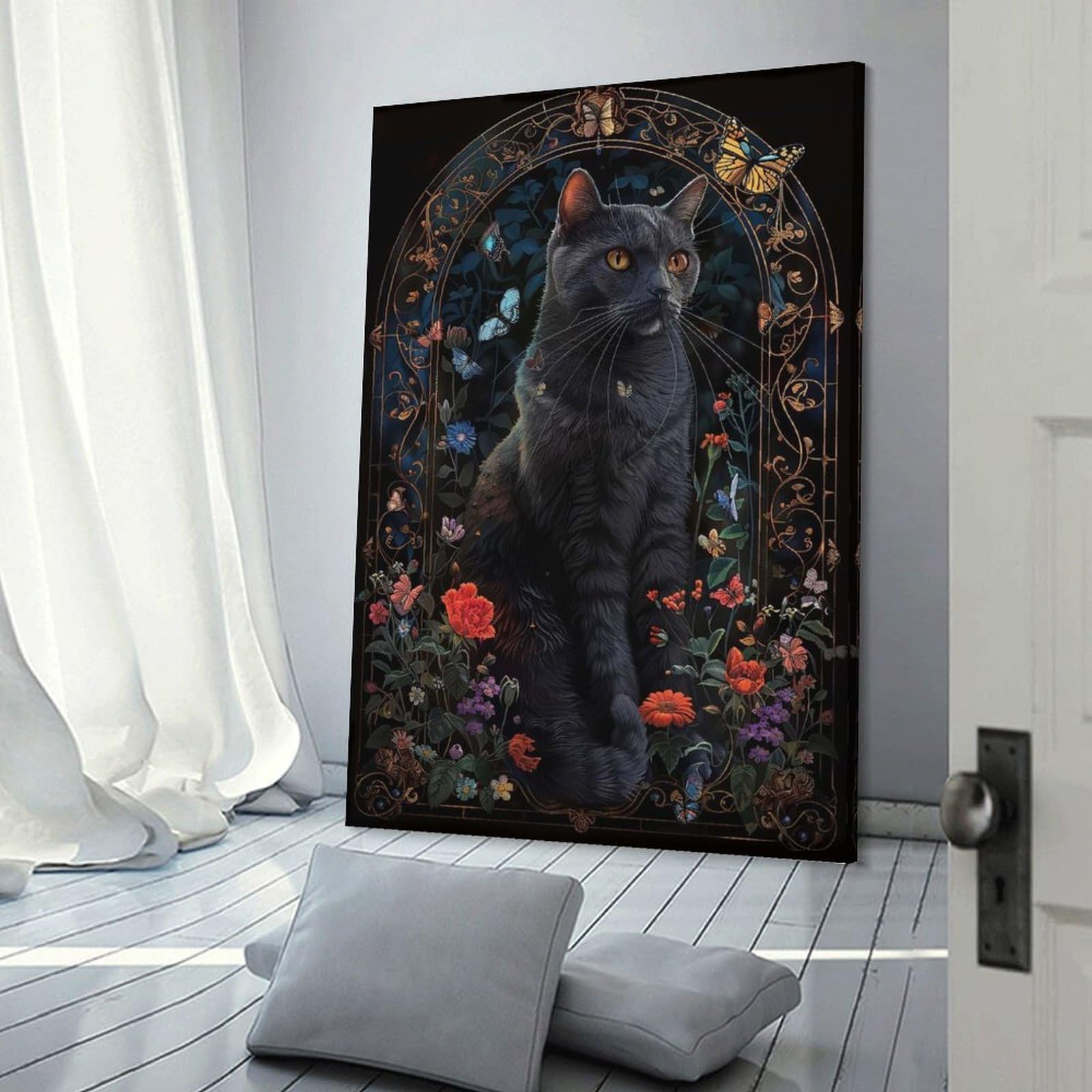 Junmoney Russian Blue Room Decor Wall Art, 20x30inch(50x75cm), for Bedroom Walls, Guest Spaces Or Lounges, Stylish Decor for A Restful Room Update