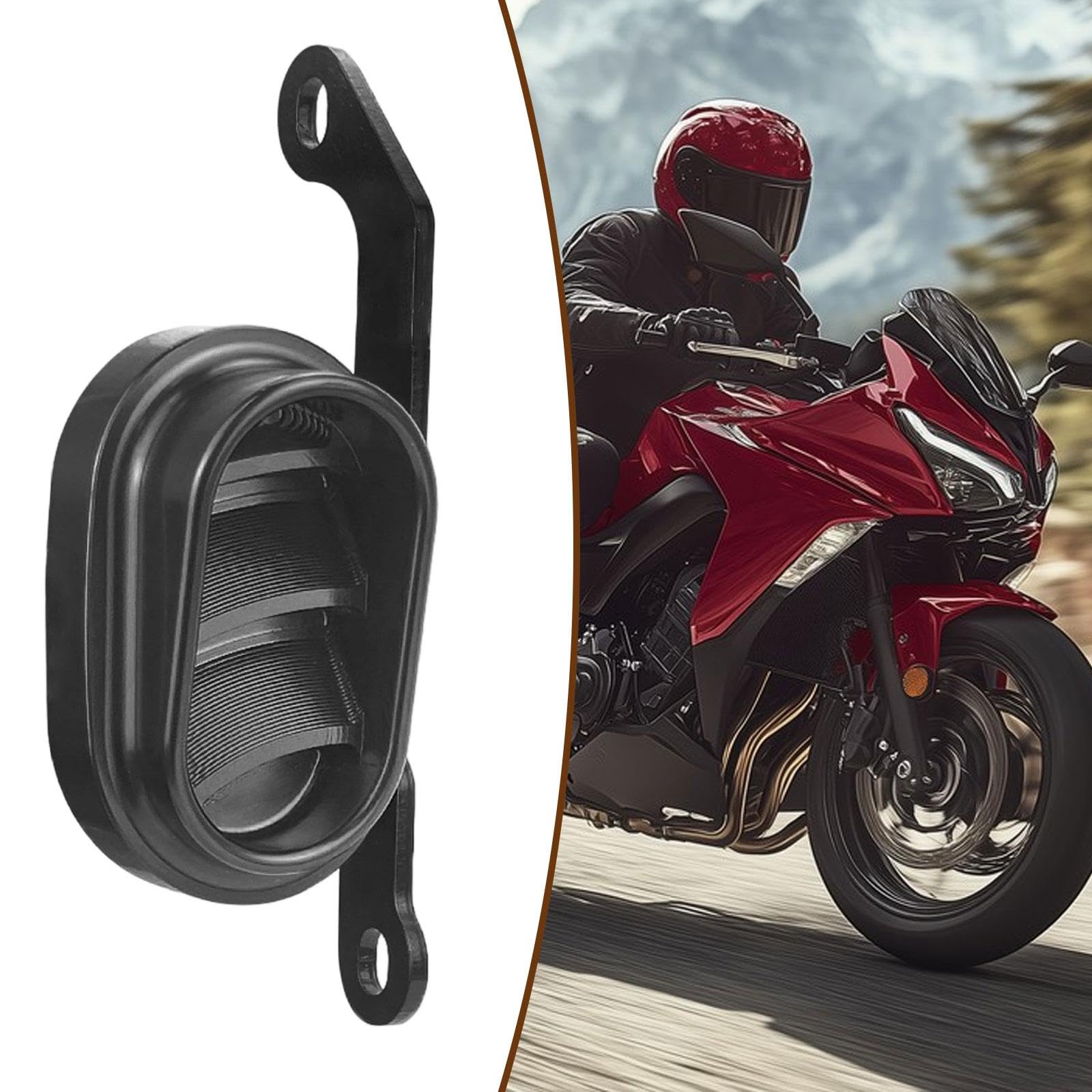 Qianly Tapa de Filtro de Aire de Motocicleta, Reemplaza Directamente El Protector de Filtro de Aire Portátil de Aleación de Aluminio, Fácil de Instalar para, Negro