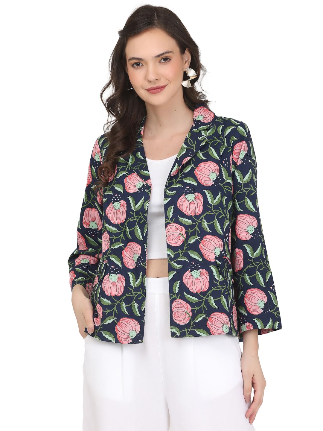 Women Printed Blazer-image-8