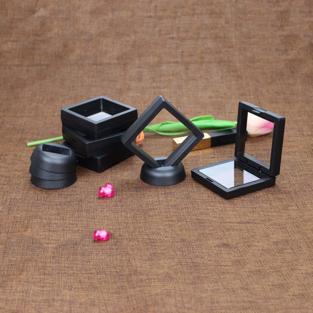 Lot De 4 Supports 3D Flottants Avec Support Anti-ternissement Pour