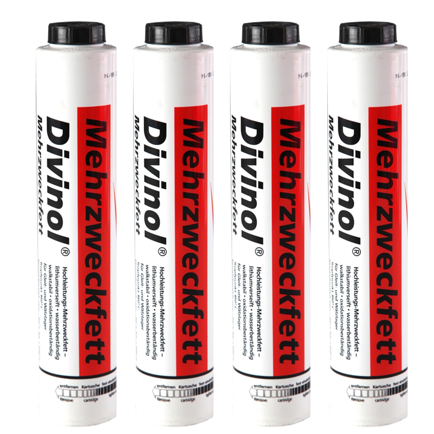 Divinol 22971 Universal Mehrzweckfett 2 400g Lithium Fett Schmierfett Lithiumfett universell einsetzbares Langzeitfett temperaturbeständiges Gleit Wälzlager Fett wasserbeständig Lube Shuttle (4x400g)
