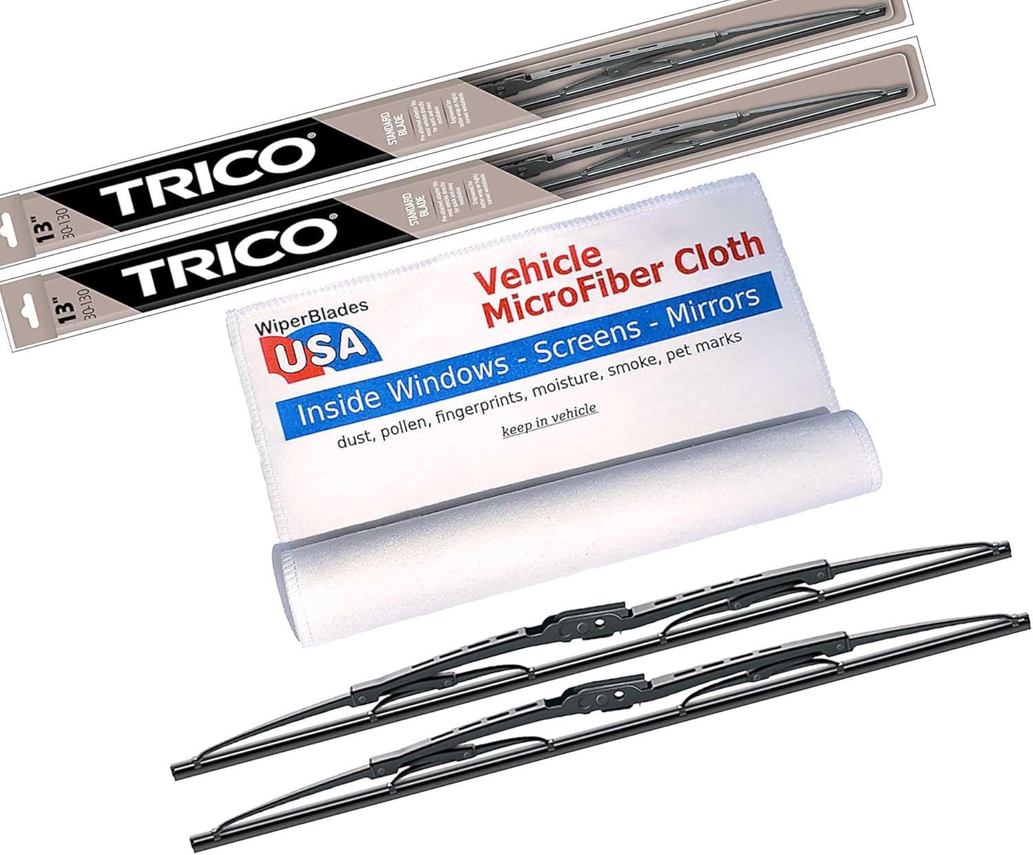 WiperBladesUSA Wiper Set compatible with Rolls-Royce Cullinan 2020 (Set of 3) w/Rear Wiper Wiper Blades