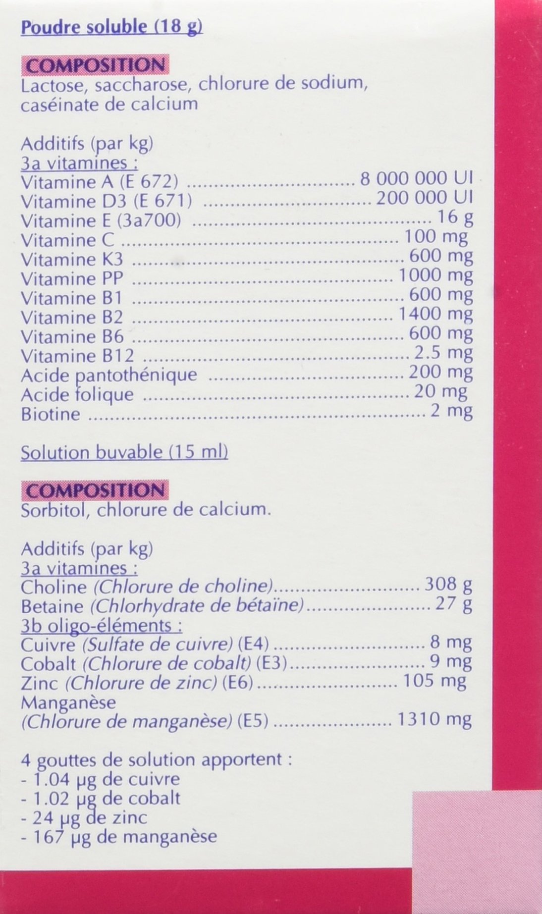 Virbac Perrotonic Oc pour Oiseau Flacon de 15 ML