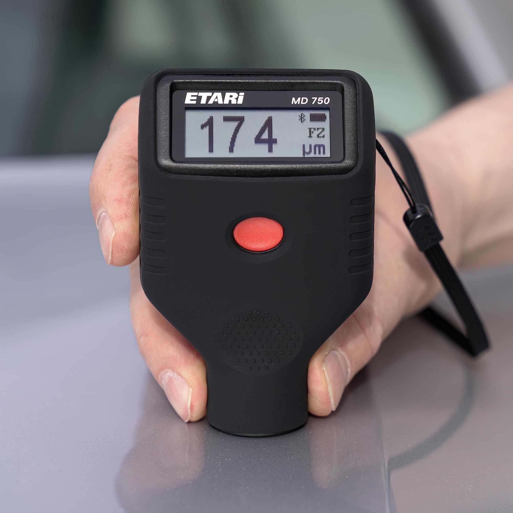 ETARI® MD-750, misuratore di spessore della vernice per auto, il tester per strati di vernice rileva parti zincate e stucco metallico (magnetico), sensore in rubino resistente all'usura 】 + app