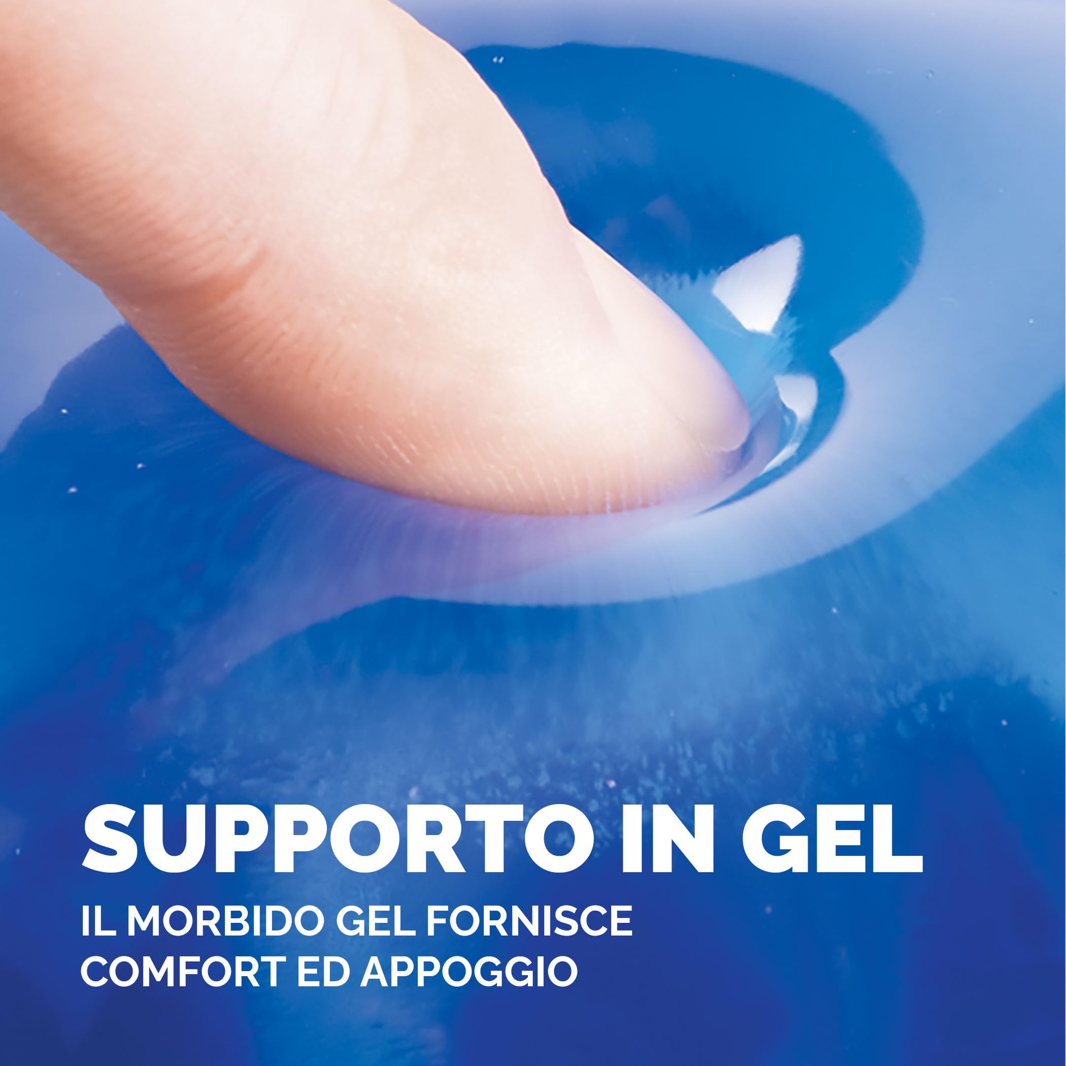 Fellowes Tappetino mouse poggiapolsi in Gel Crystals, base in gomma antiscivolo, ergonomico blu