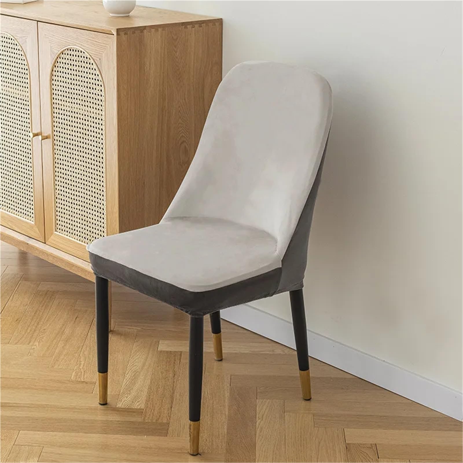 Fundas Sillas Fundas Curvas de Terciopelo for sillas, Funda for Asiento de Silla de Oficina, Lavable a máquina, a Prueba de Polvo, Funda for Silla con Respaldo(Color 4)