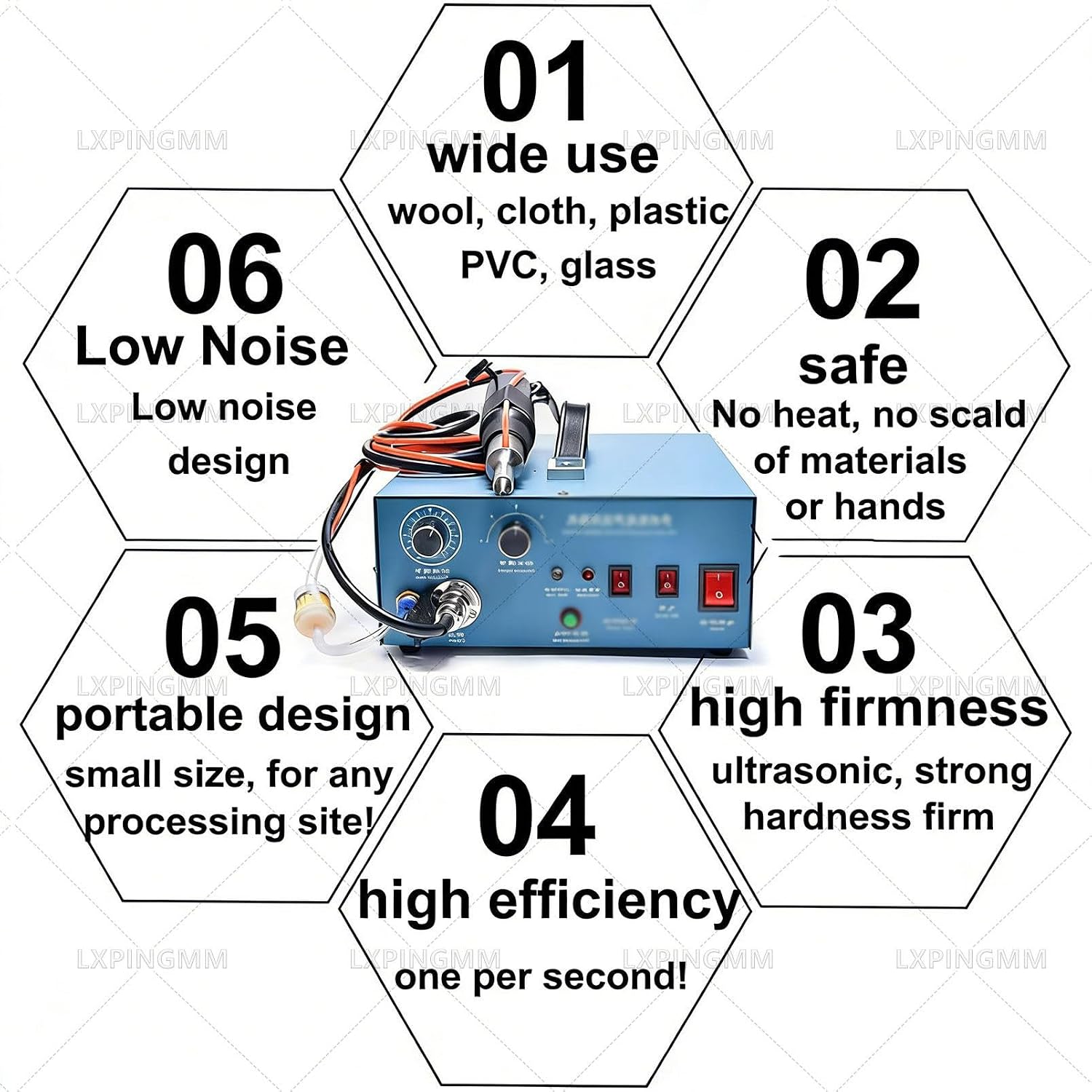 Rhinestone Setter and Applicator,Ultrasonic Pearl Beads Setting Machine,Pearl Rhinestone Press Fixing Machine,with Vacuum Pump, Fast 0.1–0.3s Welding