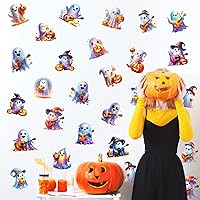 Vista 25 de Halloween Tree Branch Wall Decals Crow Black Raven Bird Wall Decals Peel and Stick Birdcage Raven Stickers Removable Black Crows Branches Halloween