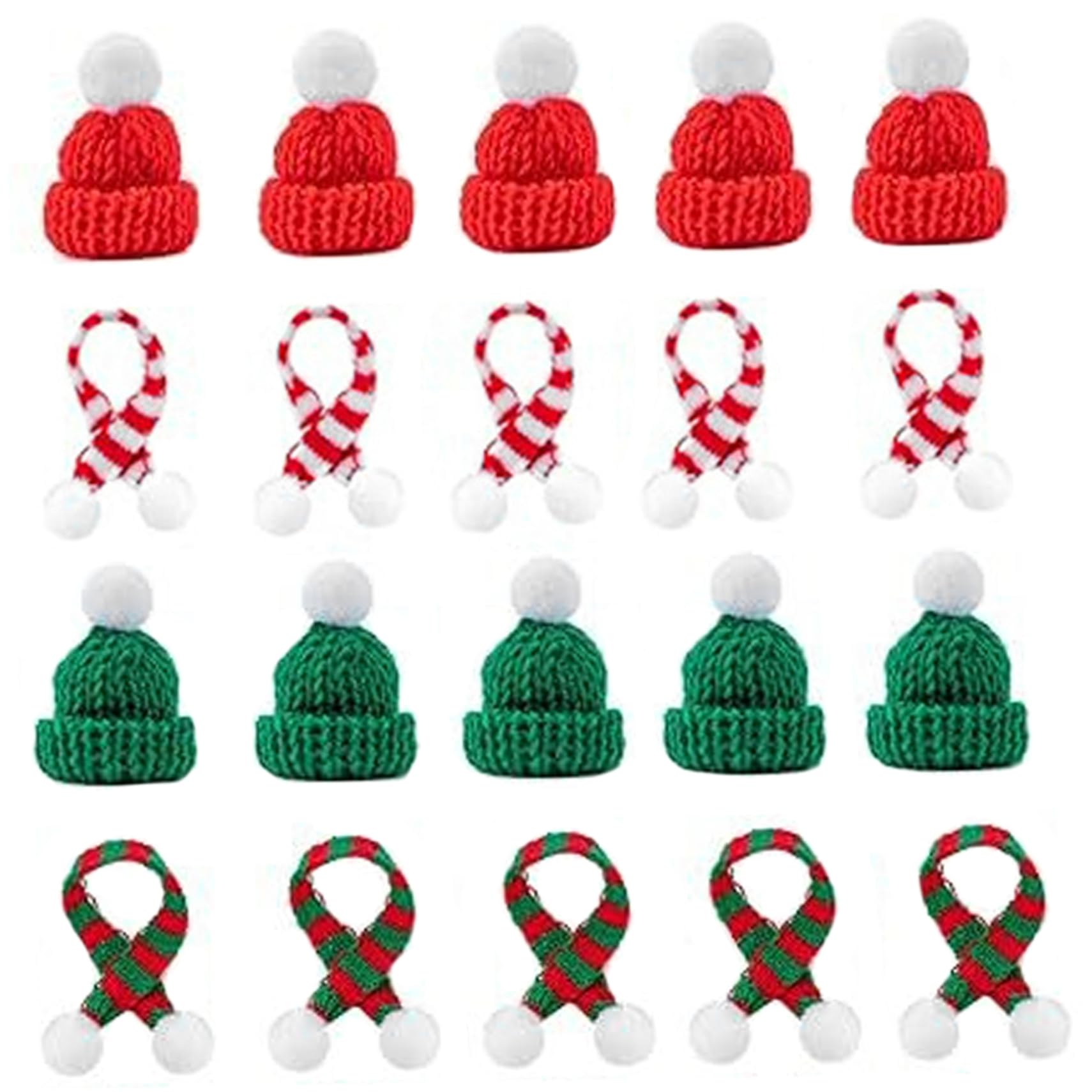 Mini kerstmuts met bandje voor een kleine pop of mini knuffeltje