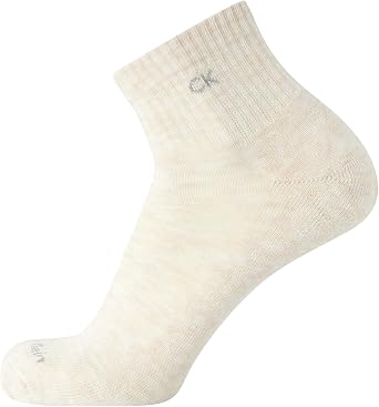 Calvin Klein Mens 6 Pack Quarter Cushioned Mini Crew Athletic Socks