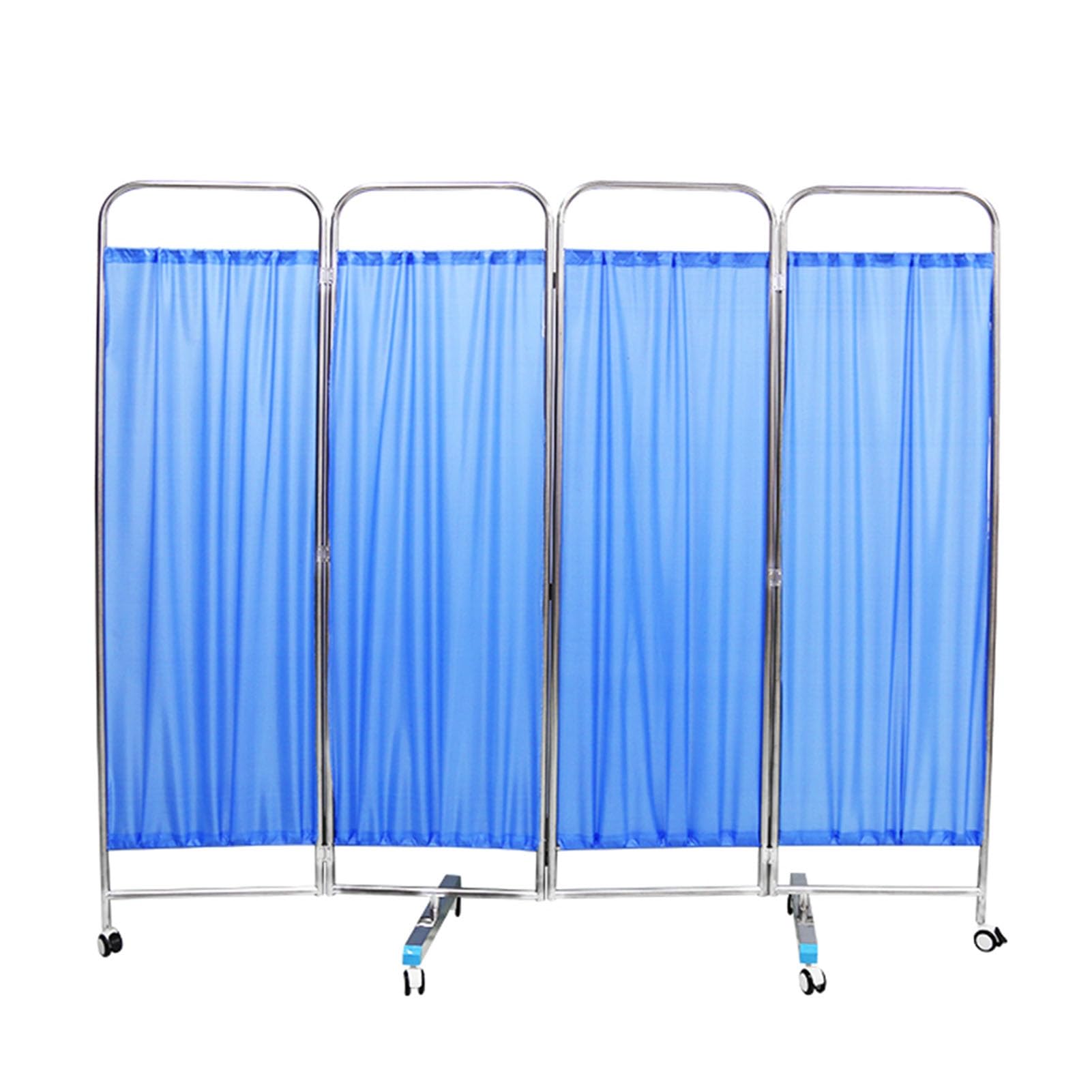 Paravent médical mobile séparateur de pièce 4 panneaux pour hôpital