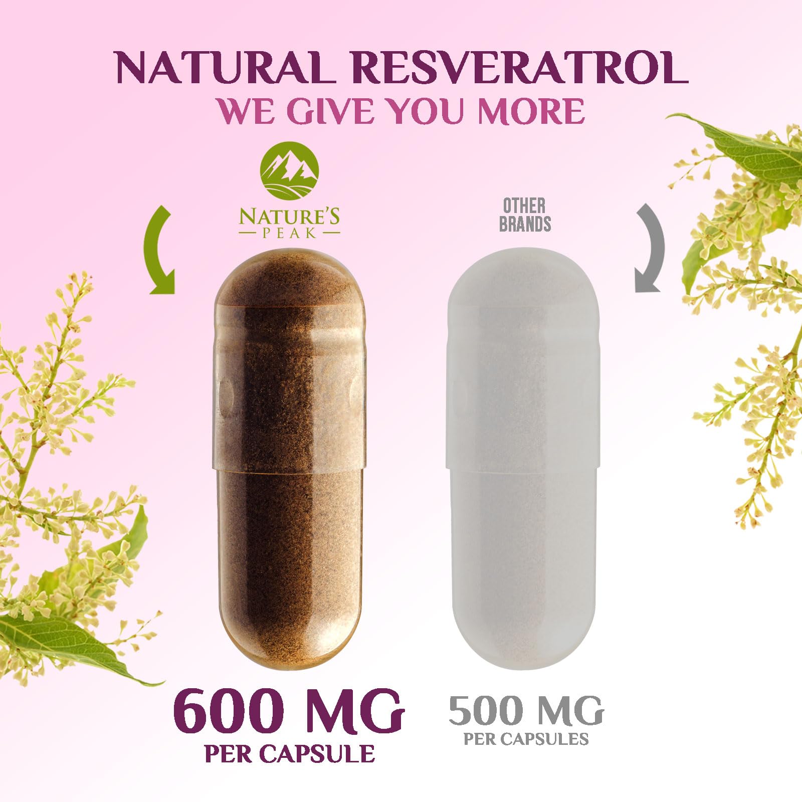 100% Natural Resveratrol 1800mg - 3X Strength Trans-Resveratrol Pills for Heart Health, Best Resveratrol Supplements, Potent Polyphenols Antioxidant Complex, Non-GMO, Bottled in USA - 120 Capsules — Amazon image 7