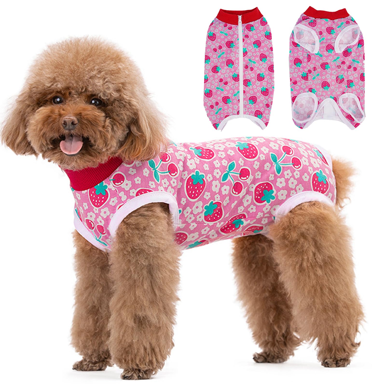BRKURLEG Recovery Suit After Surgery for Small Dogs Female Male, Pink L