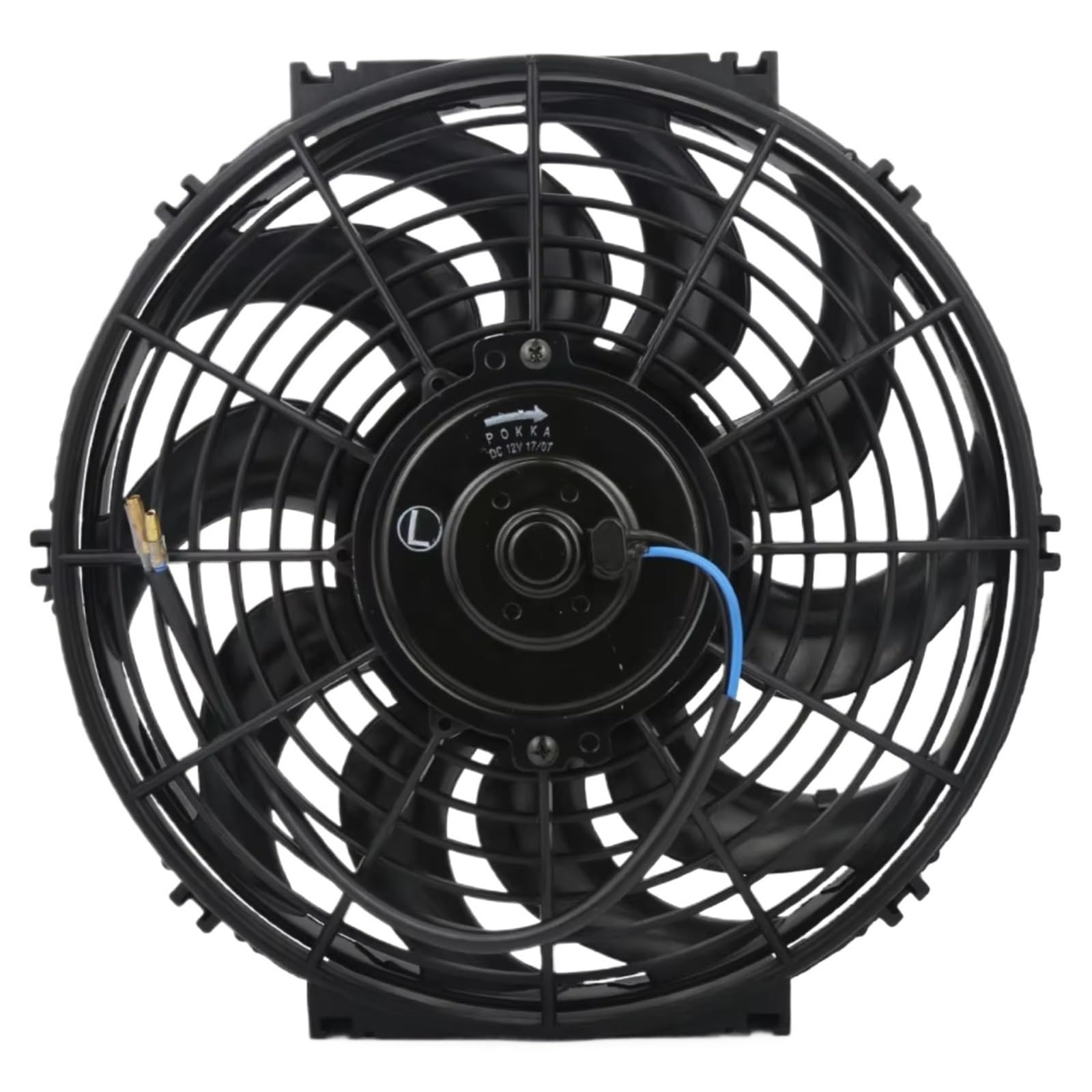 Ventilador Motor Universal 9 "pulgadas 12V 80W Slim Pull Push Racing Eléctrico 10 S-Blasdes Ventilador De Refrigeración Del Motor Ventilador De Refrigeración Del Radiador