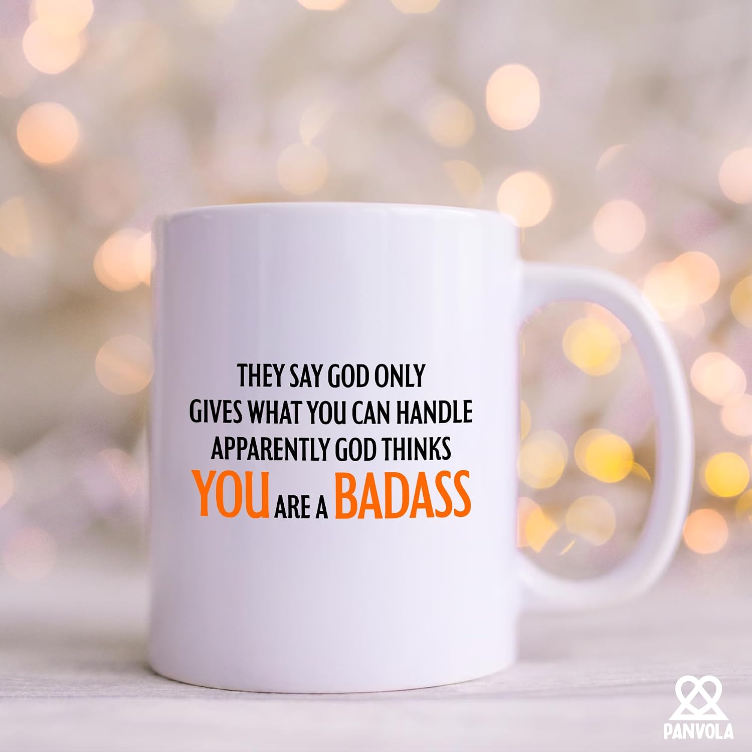 They Say God Only Gives What You Can Handle Apparently God Thinks You Are A Badass Recovery Gifts For Men Women Get Well Soon Gifts Sympathy for Friends Family Ceramic Mug 11 oz White image 4