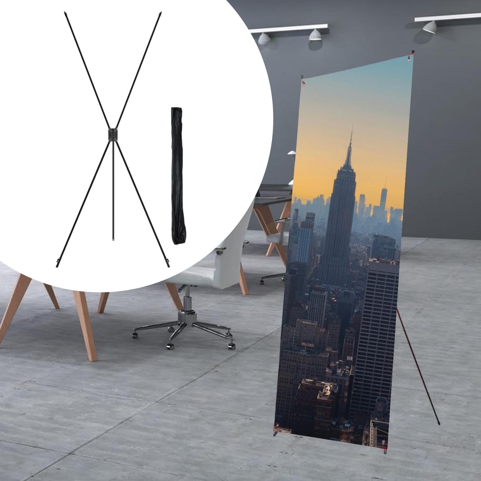 Amagogo Support pour panneau d'affichage, support pour enseigne, support pour bannière, présentoir pour présentations dans les festivals de cinéma, 80cmx180cm