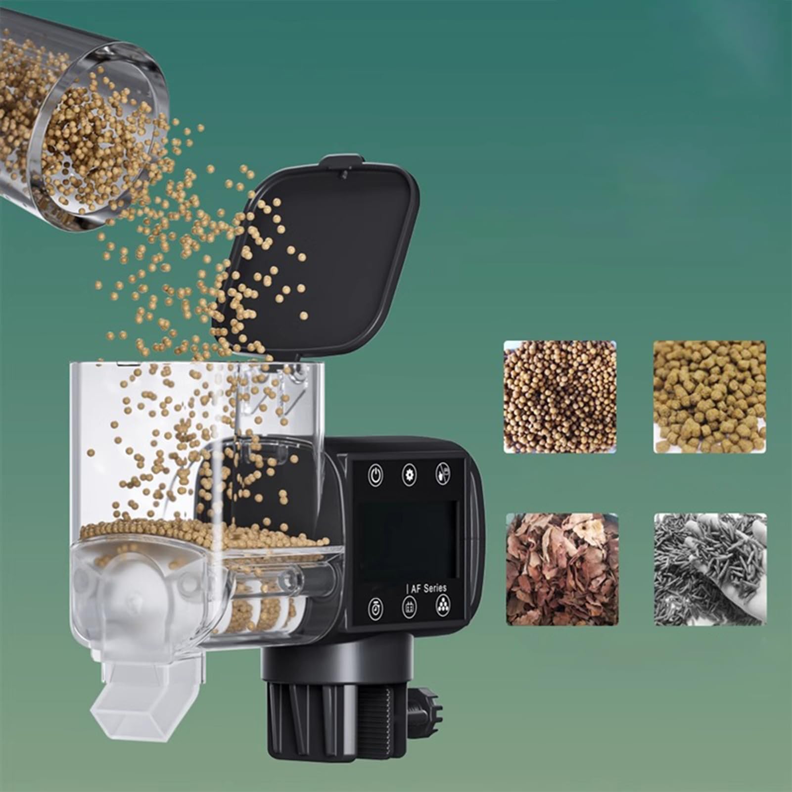 Alimentatore Per Acquario Distributore Di Mangime A Batteria Con Timer Per | Mangiatoia Per Acquario Con Timer Vacanza All'Aperto Casa Acquario Viaggi Brevi Quotidiani Appassionati