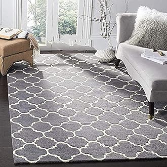Carpet for Living Room Rugs for Bedroom 6x6 Square feet Floor mat Club Grey Color