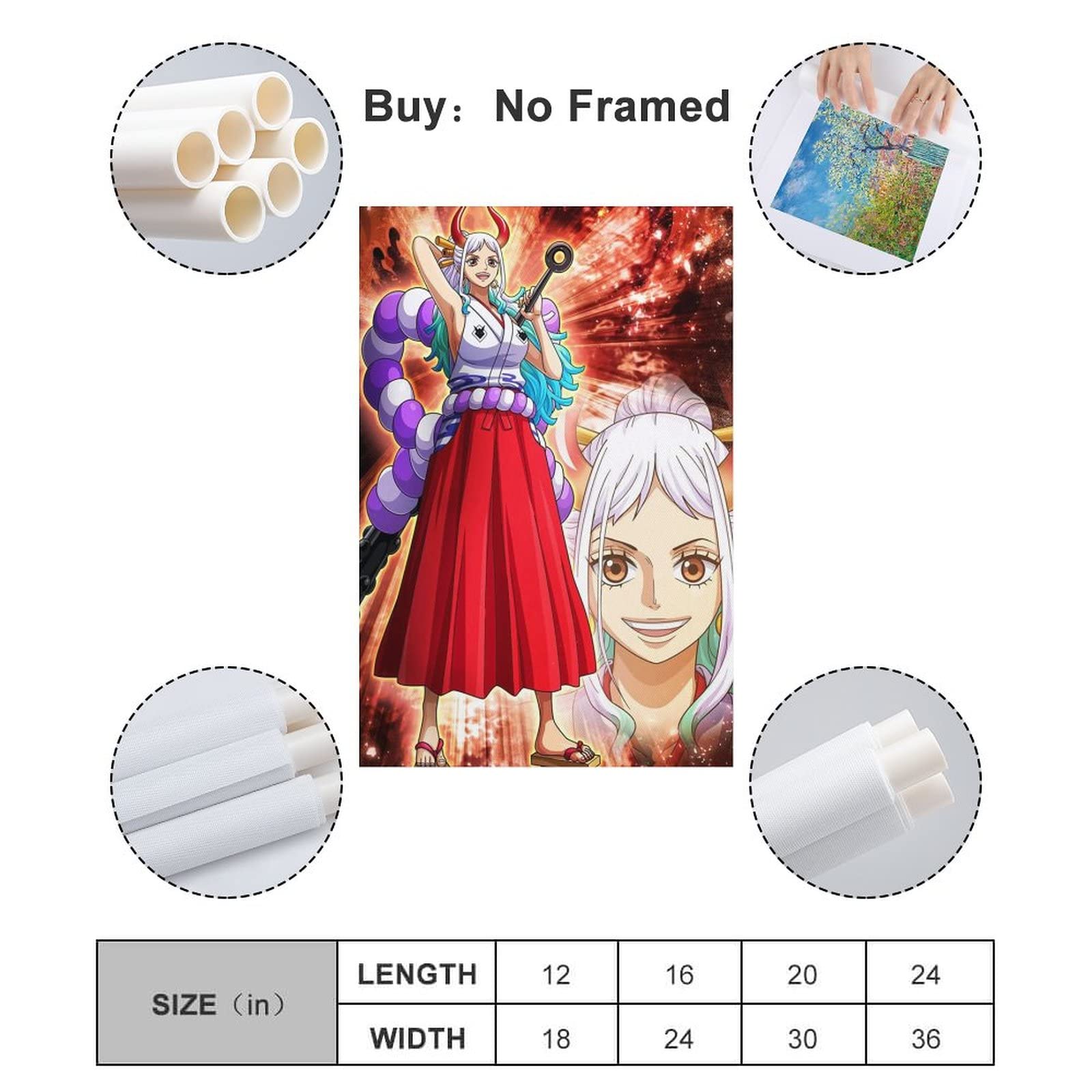 Amazon.co.jp: ヤマト ワンピース 2 キャンバス アート ポスターと壁