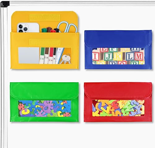 EAMAY Soporte magnético para rotulador para pizarra blanca o nevera, organizador de almacenamiento de vasos de lápices, bolsillos de almacenamiento