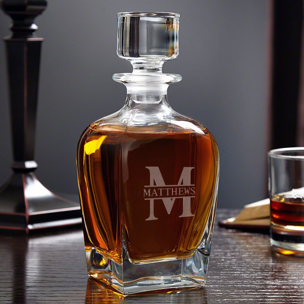 Oakmont Personalized Draper Decanter For Whiskey Lovers - By HomeWetBar