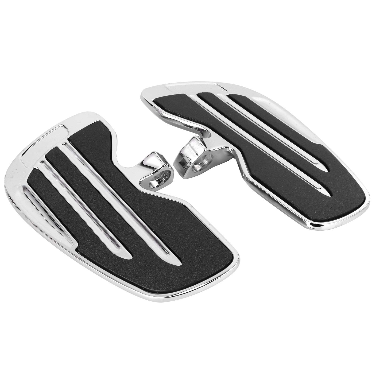 Pedane Pilota Anteriori Pedane Pedana Pedana in Alluminio con Cuscinetto in Gomma Compatibile con Poggiapiedi Moto Indian Sixty Bobber 2015-2021 (Elettroargentatura)