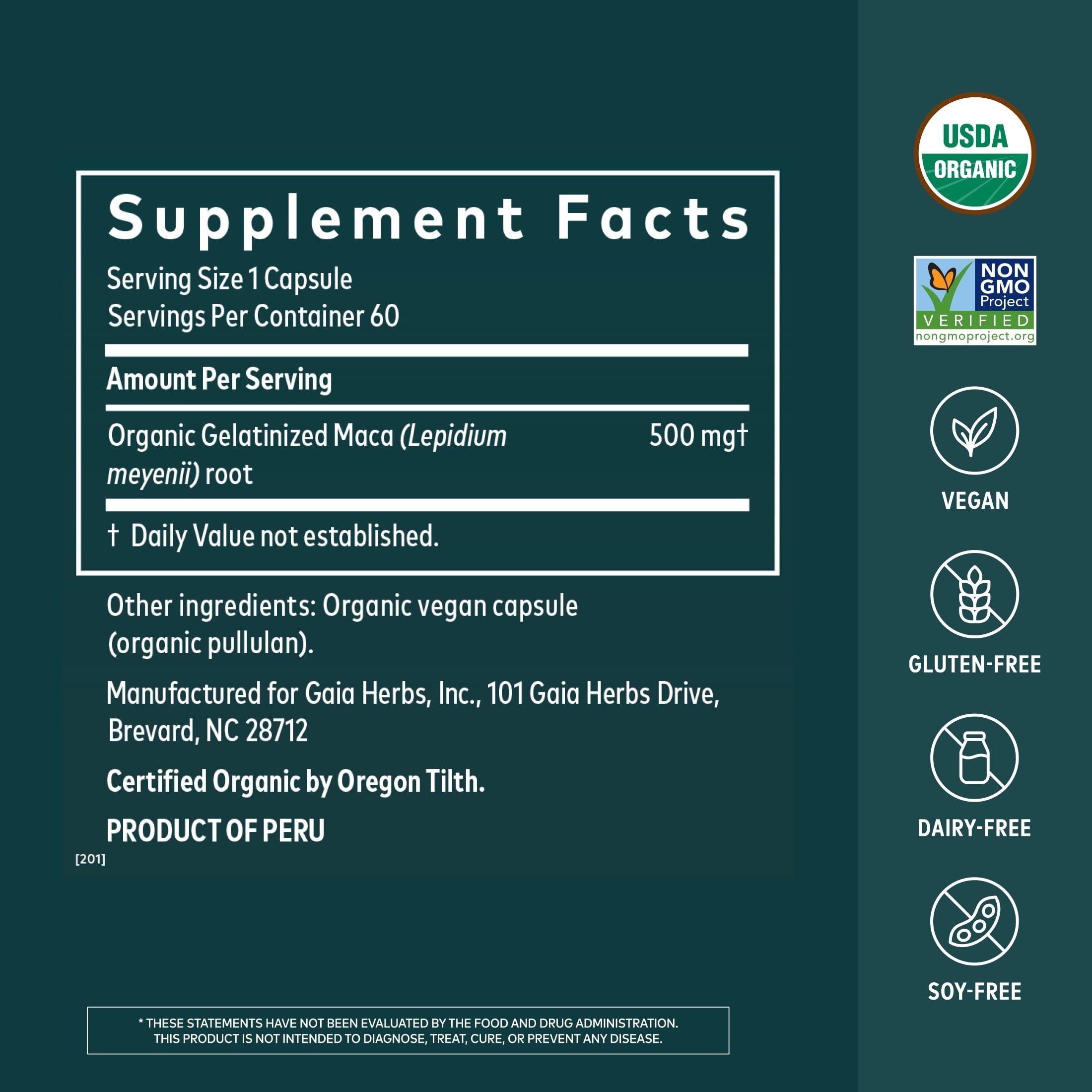 Gaia Herbs Maca Root, 60 Vegan Capsules, 60 Servings — Amazon image 2