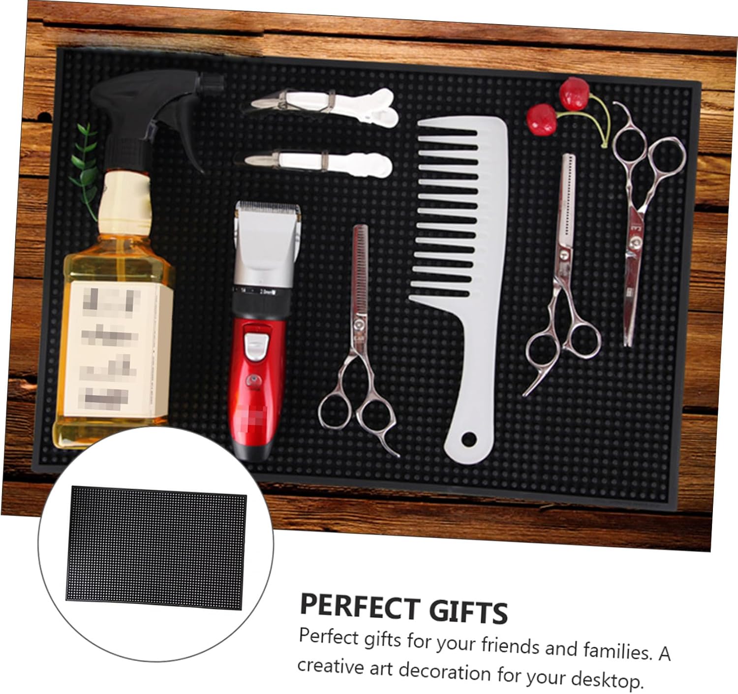 1pc Non-Slip Barber Table Mat for Hairdressing Tools Skid Storage Pad for Scissors and Clippers Large Cushion for Hair Salon and Home Use