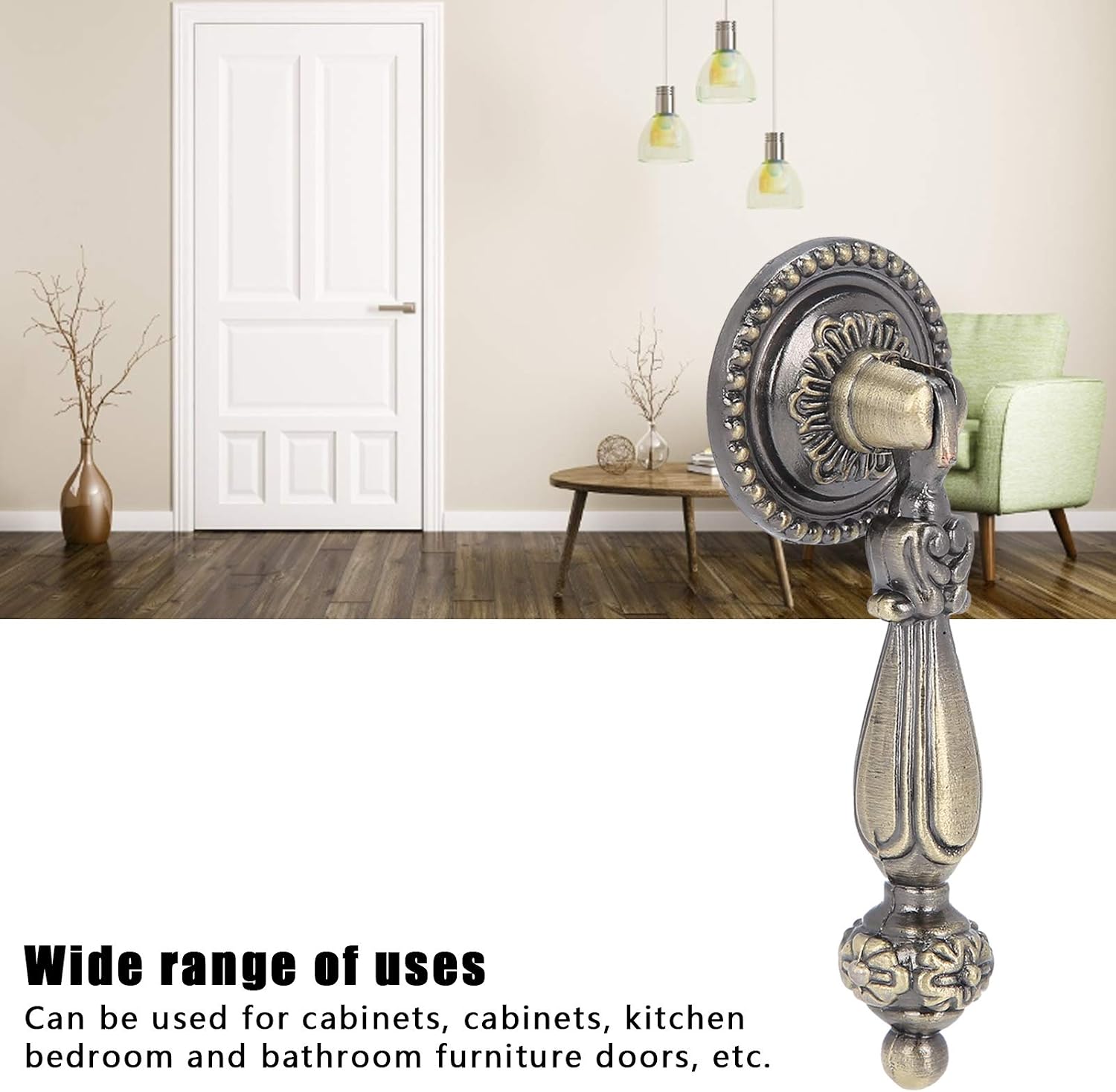 GAESHOW Vintage Cabinet Knobs, Drawer Pull Handles Bronze Drawer Pull Knobs with Mounting Screws - Image 4