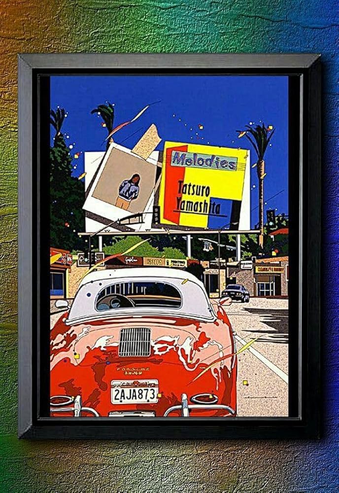 Amazon.co.jp: 鈴木英人 山下達郎A4サイズ写真ポスターフレーム