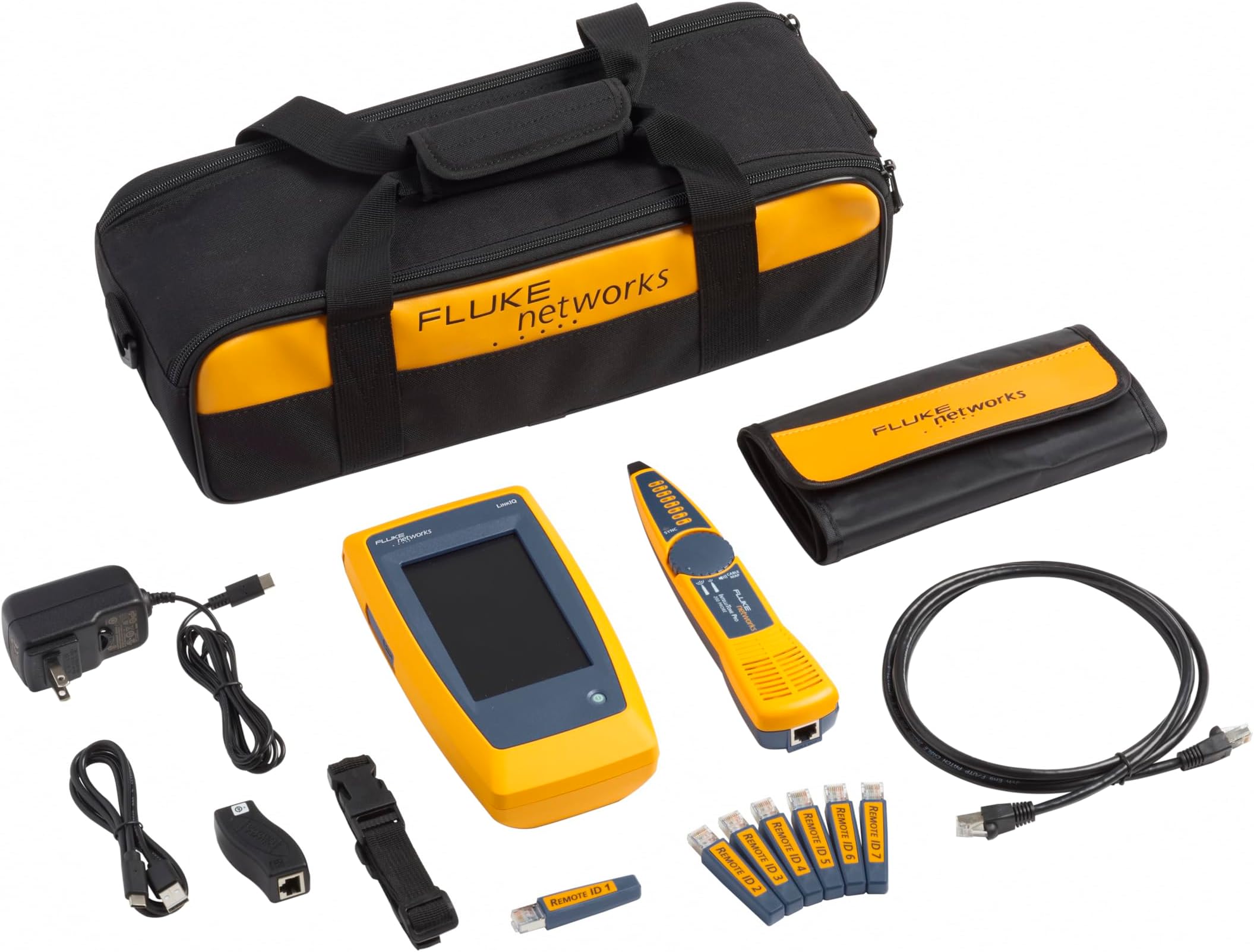 Fluke Networks LinkIQ Advanced Kit - Complete Cable & Network Testing Solution with IntelliTone Probe for Fast Cable Location