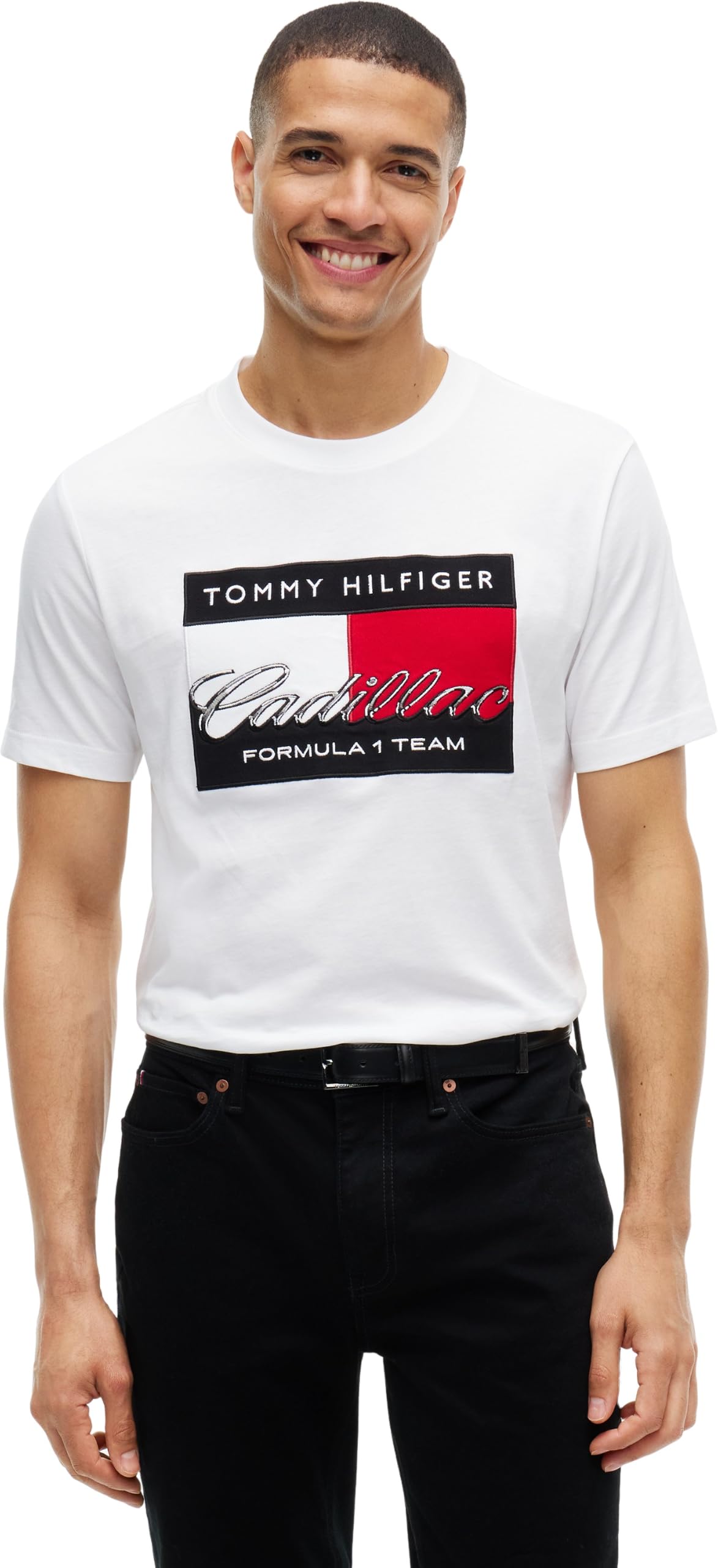 Tommy Hilfiger Unisex Th X Cf1 Graphic Flag Tee Mn0mn00140 S/S T-Shirt (1er Pack)
