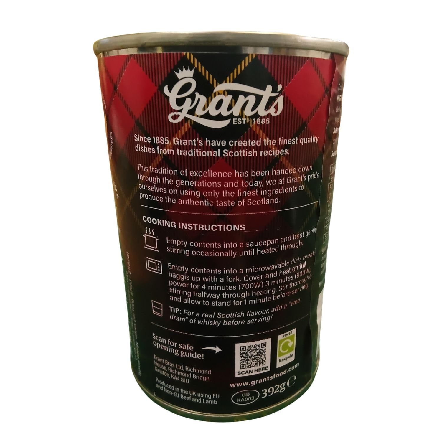 3 x Grants Haggis 392g