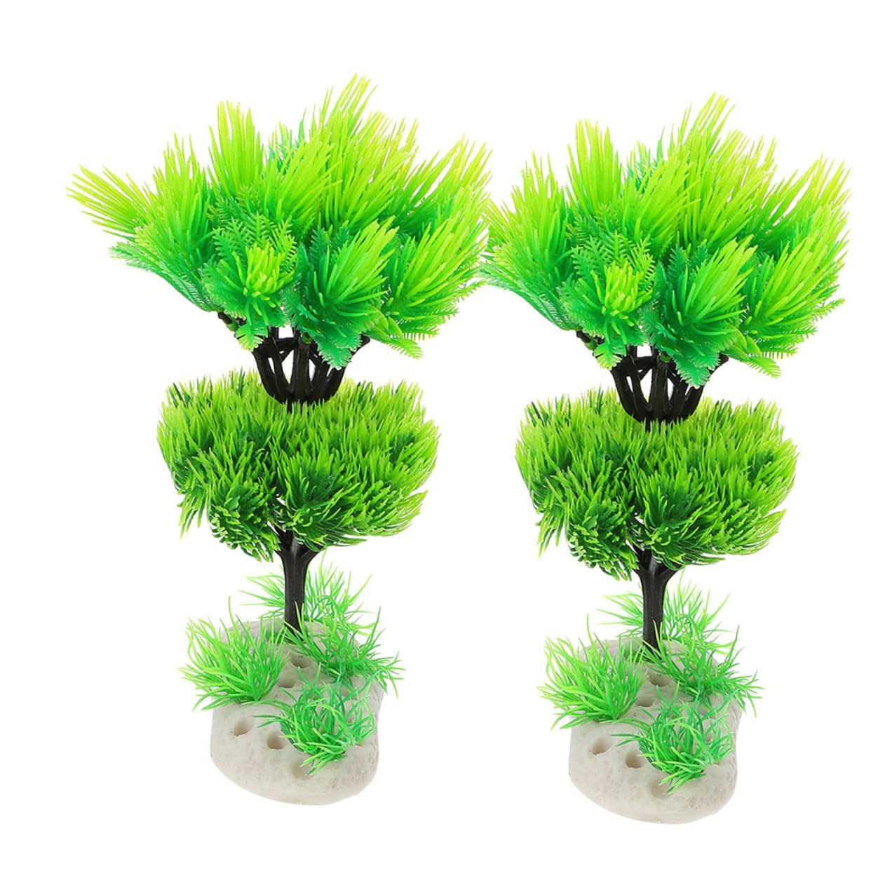 Alasum 2pcs Artificial Plants for Aquarium Fish Tank Plastic Aquarium Tree Model Decor Realistic Fish Tank Tree Landscaping