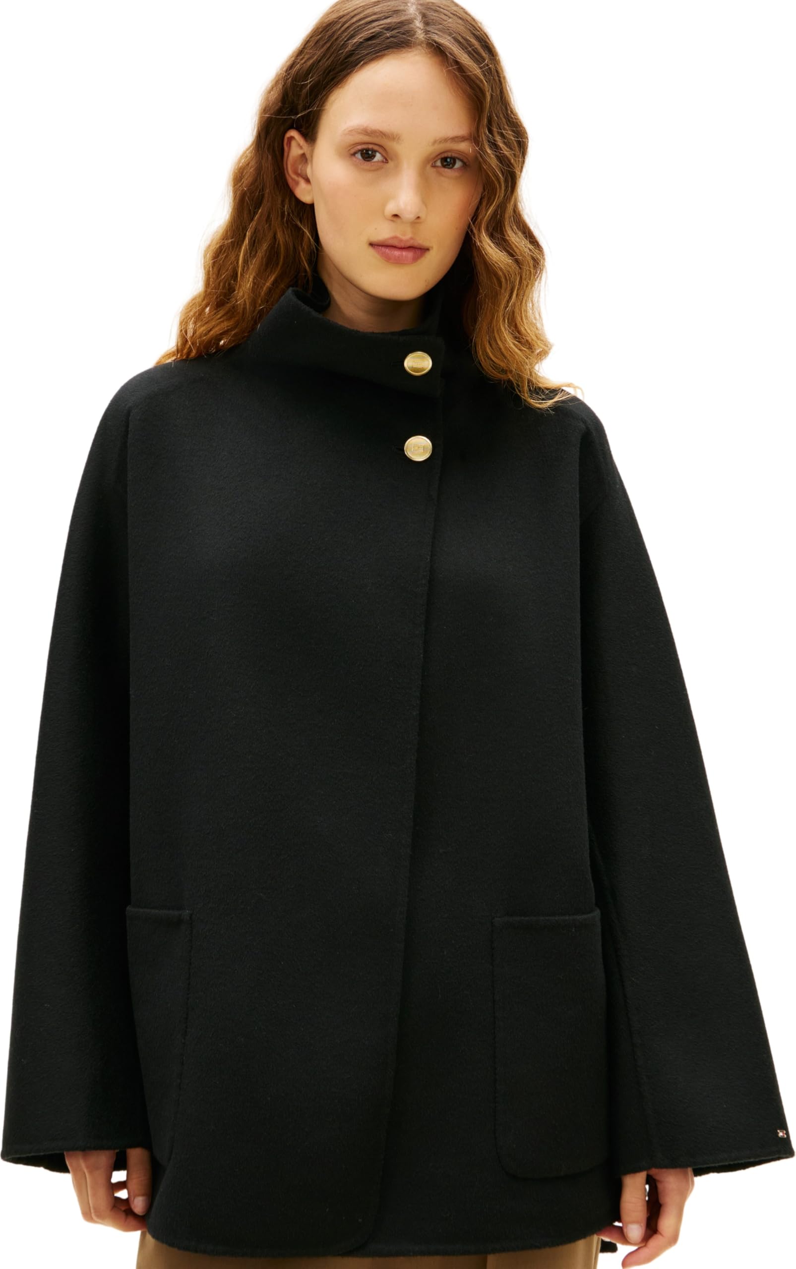 Tommy Hilfiger Damen Df Wool Gb Funnel Nk Coat Ww0ww47758 Andere Mäntel (1er Pack)