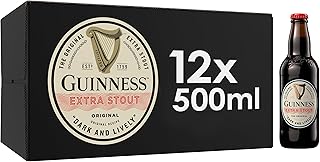 Guinness Original Extra Stout | 4.2% vol | 12 x 500ml Beer Bottles | Medium & Balanced | Bitter & Sweet | Rich Creamy Head | Crafted from Quality Malt | Hops & Irish Barley