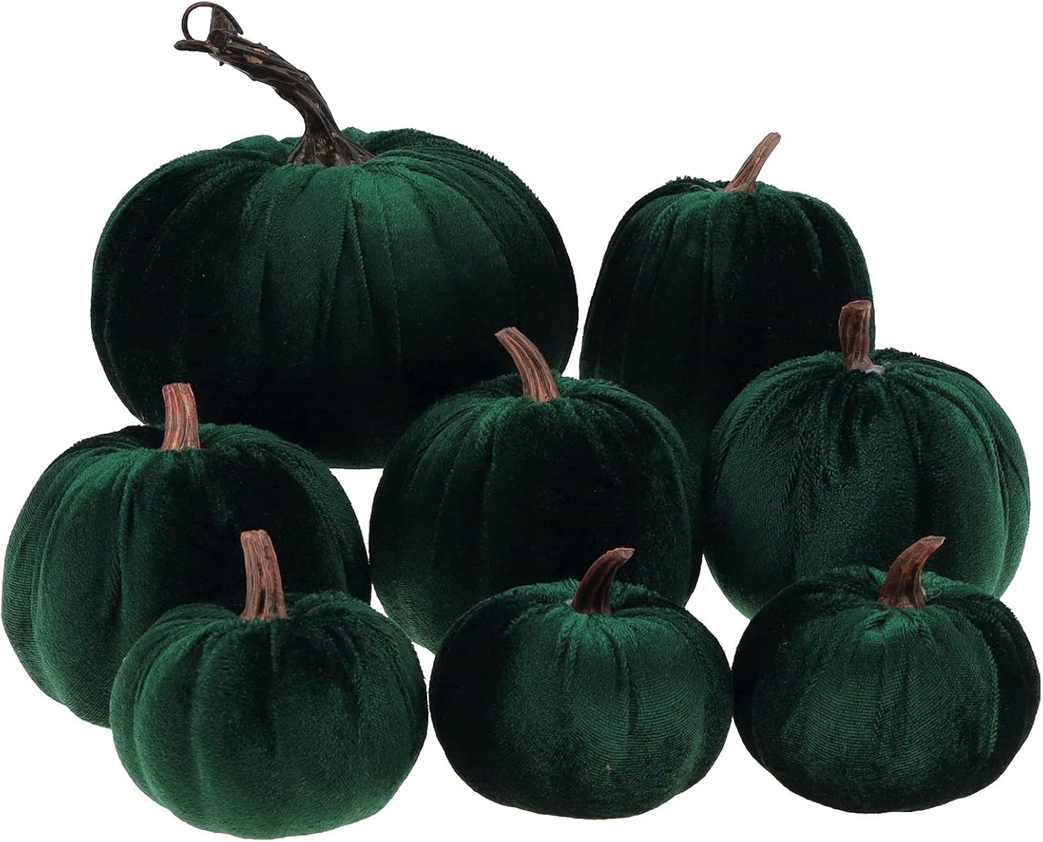 Handmade Velvet Pumpkins Set